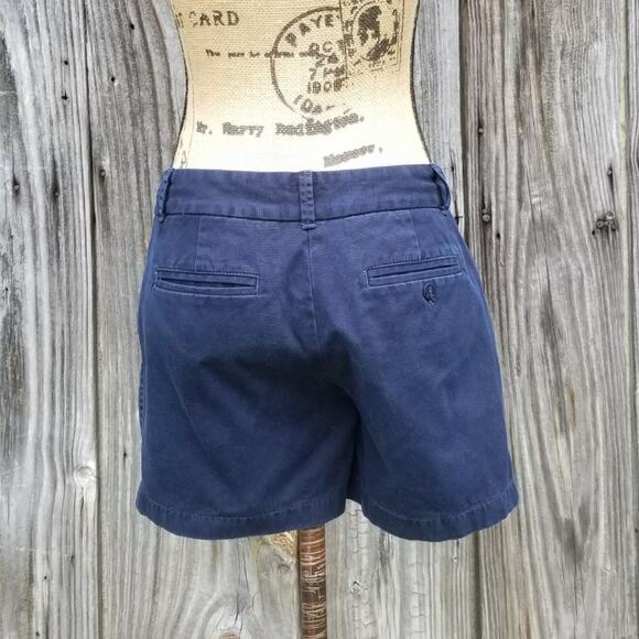 2 Pair Shorts J. CREW Size 2 Pink Multi Print Stretch Solid Navy Blue Khaki - Picture 3 of 13